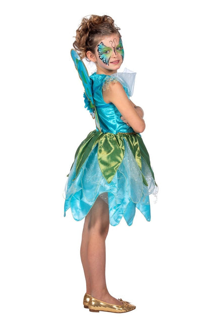 Vlinder jurkje met vleugels aqua - Partywinkel - 8720059069231