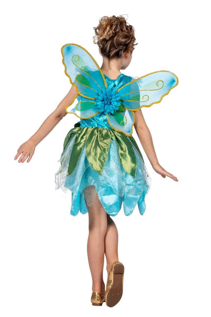 Vlinder jurkje met vleugels aqua - Partywinkel - 8720059069231