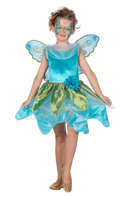 Vlinder jurkje met vleugels aqua - Partywinkel - 8720059069231