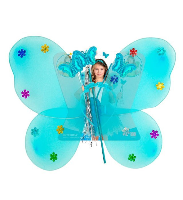 VLINDER SET BLAUW van Widmann koop je bij Partywinkel