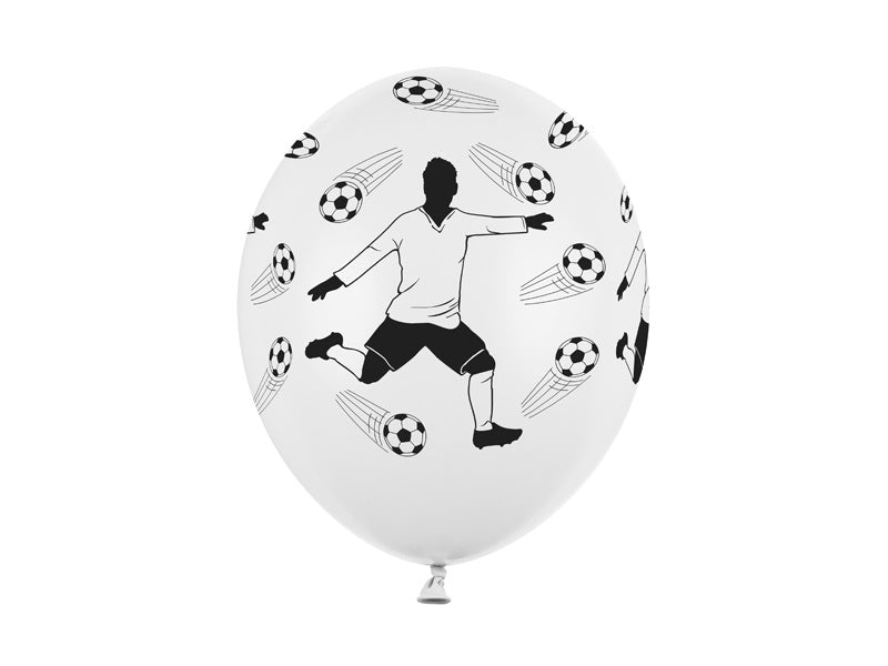 Voetbal Ballonnen 30cm 6st van Partydeco koop je bij Partywinkel