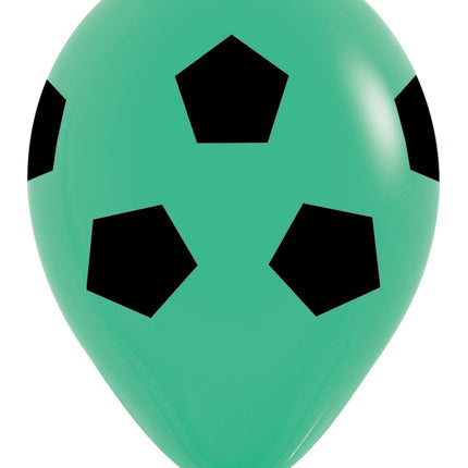 Voetbal Ballonnen Groen 30cm 25st van Sempertex koop je bij Partywinkel