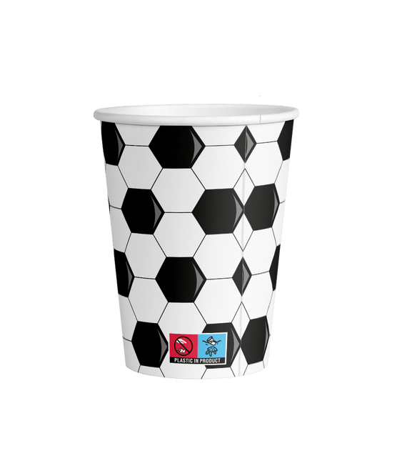 Voetbal Bekers 9cm 8st van Paper Dreams koop je bij Partywinkel