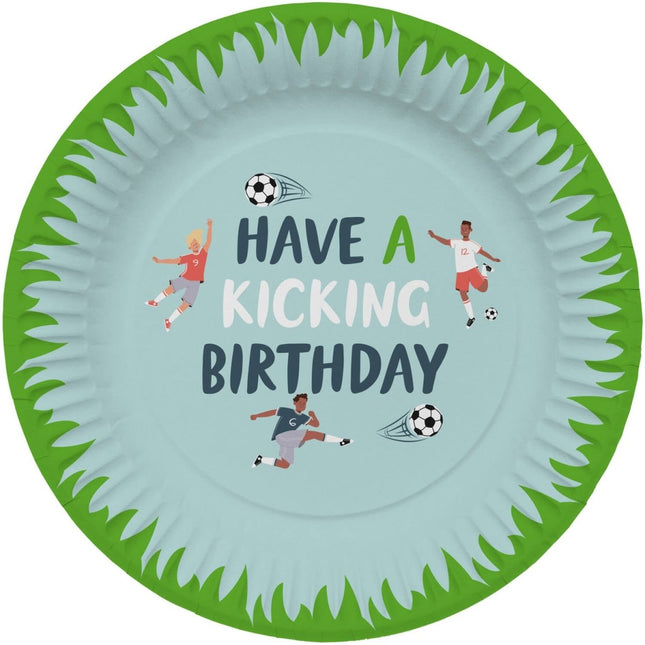 Voetbal Borden Lichtgroen 23cm 8st van Folat koop je bij Partywinkel