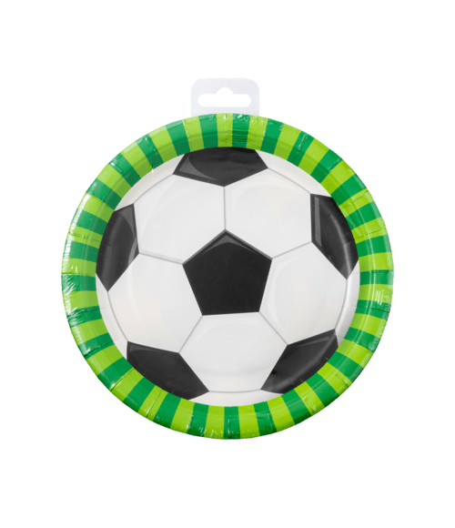 Voetbal Borden Zwart Wit 23cm 8st van Paper Dreams koop je bij Partywinkel