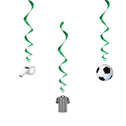 Voetbal Hangdecoratie 66cm 3st van Unique koop je bij Partywinkel