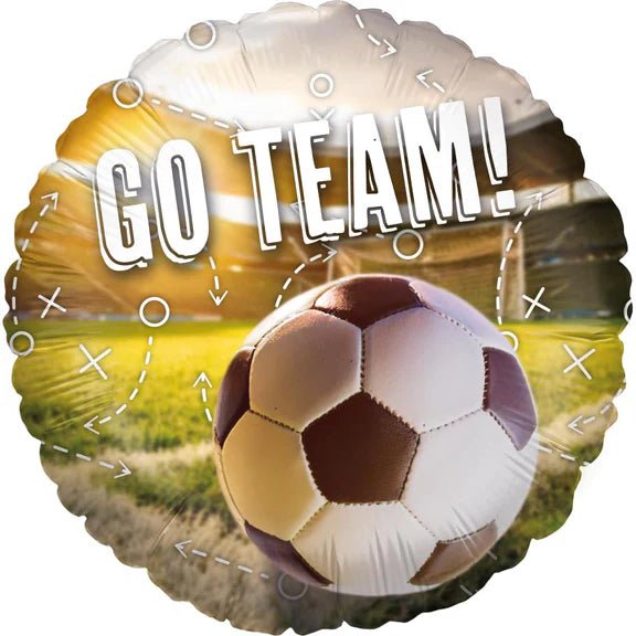 Voetbal Helium Ballon Go Team Leeg 45cm van VDV Benefit koop je bij Partywinkel