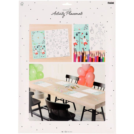 Voetbal Placemats Met Activiteiten 40cm 6st van Folat koop je bij Partywinkel