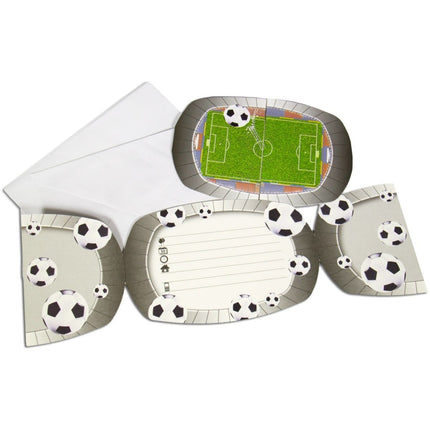 Voetbal Uitnodigingen Versiering 8st - Partywinkel - 8714572262101
