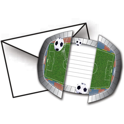 Voetbal Uitnodigingen Versiering 8st - Partywinkel - 8714572262101