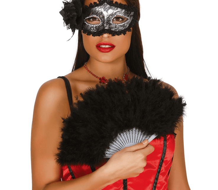 Waaier Zwarte Veren van Fiestas Guirca koop je bij Partywinkel