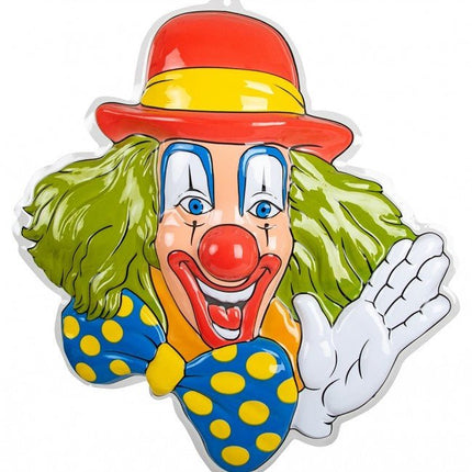 Wanddecoratie Clown Groen Haar 50cm van PartyXplosion koop je bij Partywinkel