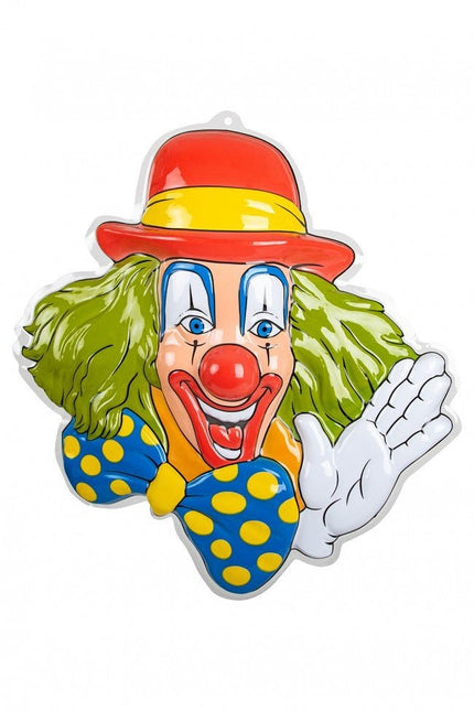 Wanddecoratie Clown Groen Haar 50cm van PartyXplosion koop je bij Partywinkel