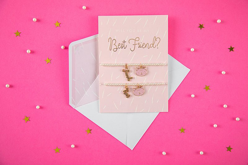 Wenskaart Best Friend Armbanden 14,8cm van Partydeco koop je bij Partywinkel