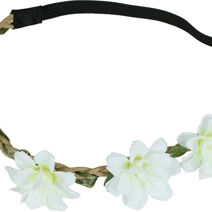 White flower crown van Fiestas Guirca koop je bij Partywinkel