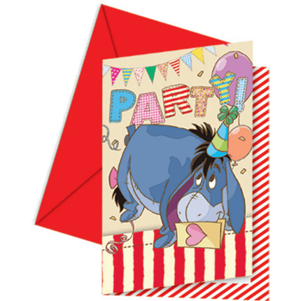Winnie The Pooh Uitnodigingen 6st van WeFiesta koop je bij Partywinkel