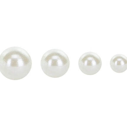 Witte Ballon Stickers Parels 3 - 6mm 440st van Partydeco koop je bij Partywinkel