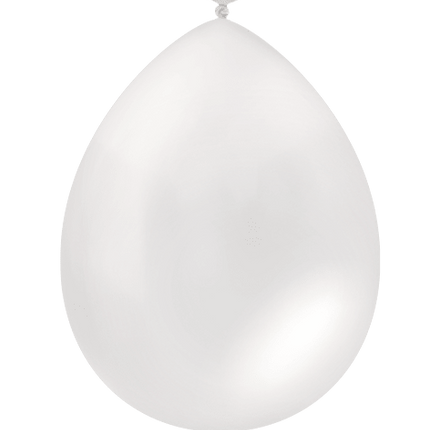 Witte Ballonnen Metallic 30cm 10st van Paper Dreams koop je bij Partywinkel