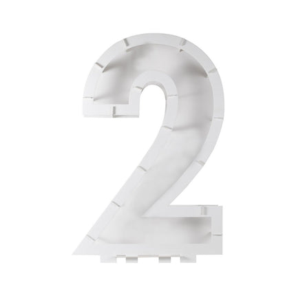 Witte Ballonnen Standaard 2 Jaar 81cm van Ginger Ray koop je bij Partywinkel