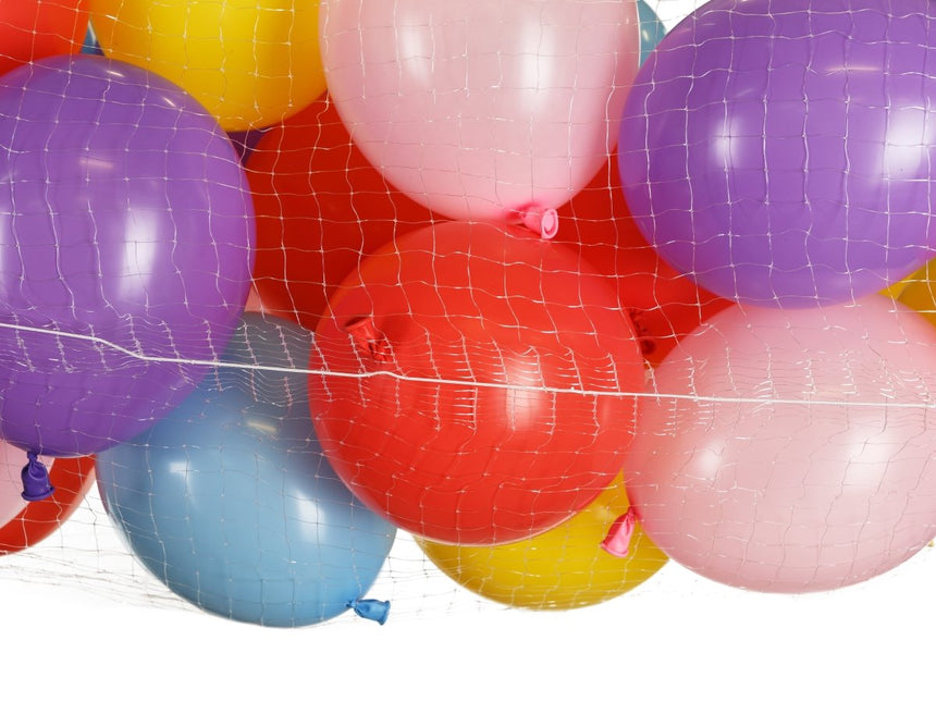Witte Ballonnen Valnet 1m van Partydeco koop je bij Partywinkel
