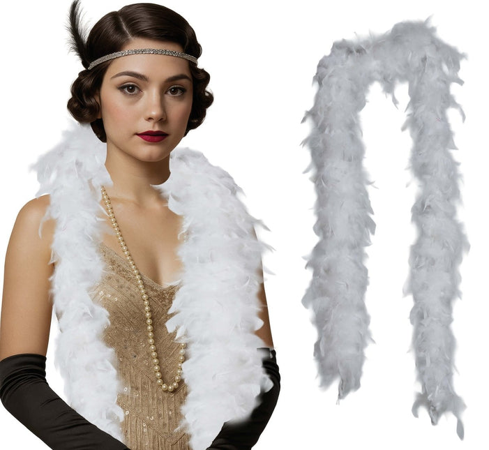 Witte Boa Veren 80gr van Fiestas Guirca koop je bij Partywinkel