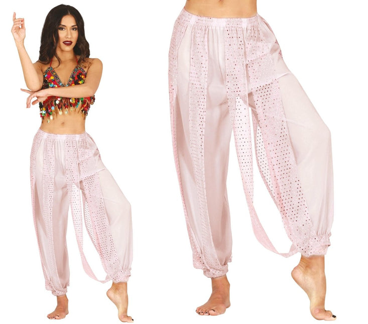 Witte Broek Dames Buikdanseres - Partywinkel - 8434077271056