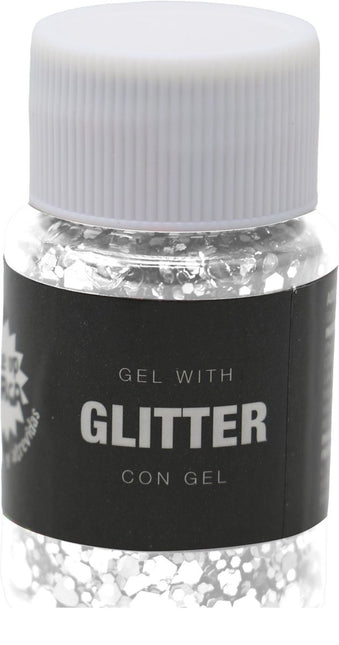 Witte Glitter Gel 20g van Fiestas Guirca koop je bij Partywinkel