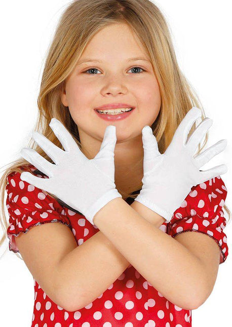 Witte Handschoenen Kind 2st - Partywinkel - 8434077165201