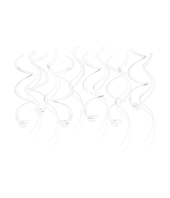 Witte Hangdecoratie Swirls 12st van Paper Dreams koop je bij Partywinkel