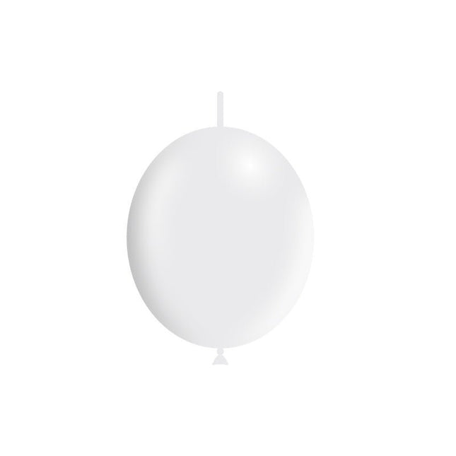 Witte Knoopballonnen 30cm 50st van Balloonia koop je bij Partywinkel