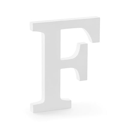 Witte Letter F Hout 20cm van Partydeco koop je bij Partywinkel