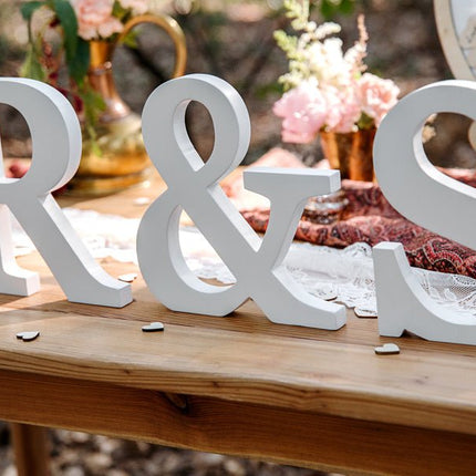 Witte Letter & Hout 20,5cm van Partydeco koop je bij Partywinkel