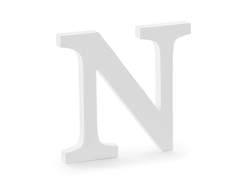 Witte Letter N Hout 21,5cm van Partydeco koop je bij Partywinkel