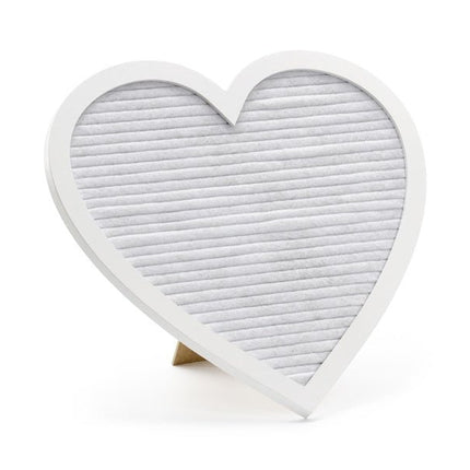 Witte Letterbord Hartje 31cm van Partydeco koop je bij Partywinkel