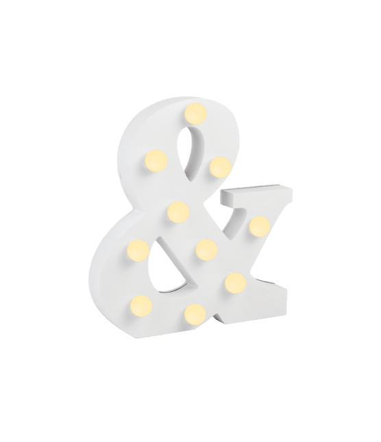 Witte Licht Letter & 16,5cm - Partywinkel - 8716764232381
