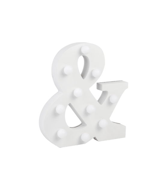 Witte Licht Letter & 16,5cm - Partywinkel - 8716764232381