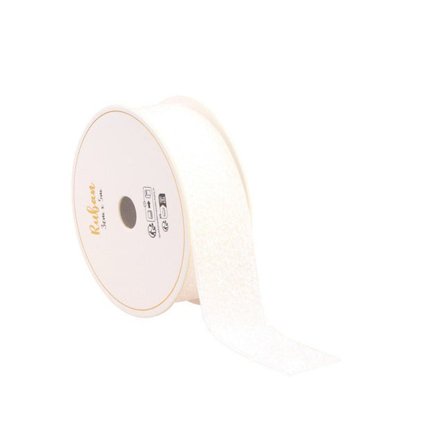 Witte Lint Glitter 25Mm 3m van CHAKS koop je bij Partywinkel