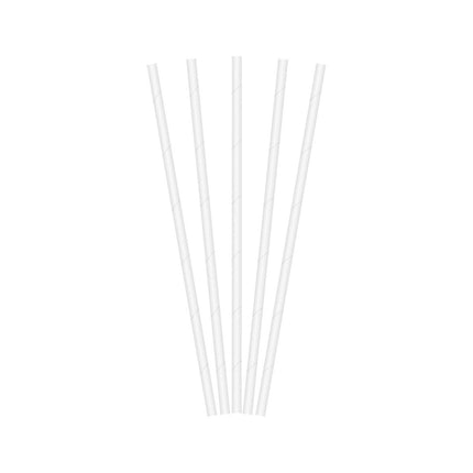 Witte Rietjes Papier 19,7cm 100st van Procos koop je bij Partywinkel