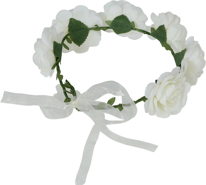 Witte Rozen Hoofdband van Fiestas Guirca koop je bij Partywinkel