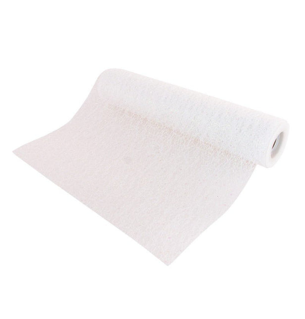 Witte Tafelloper Iriserend Glitter 5m van CHAKS koop je bij Partywinkel