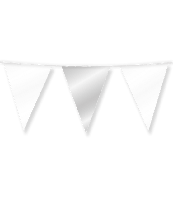 Witte Zilveren Slinger Metallic 10m van Paper Dreams koop je bij Partywinkel