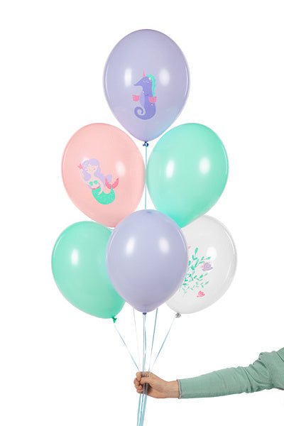 Zeemeermin Ballonnen 30cm 6st van Partydeco koop je bij Partywinkel
