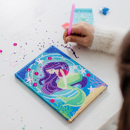 Zeemeermin Knutselset Diamond Painting Notitieboek - Partywinkel - 8714274079731