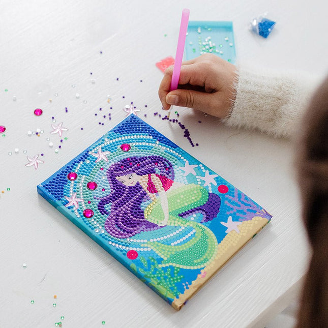 Zeemeermin Knutselset Diamond Painting Notitieboek - Partywinkel - 8714274079731