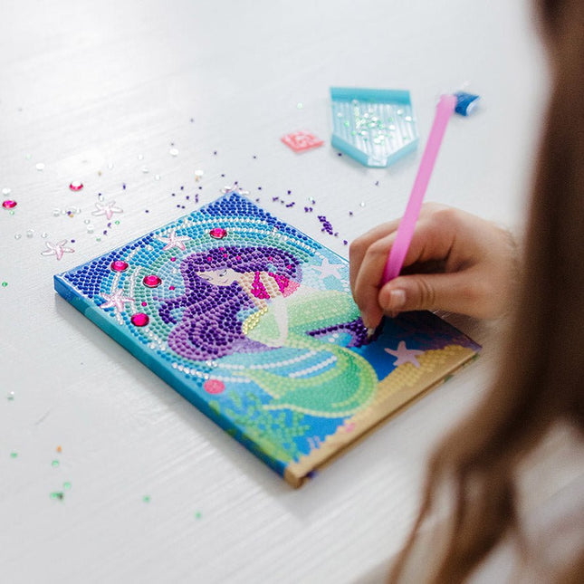 Zeemeermin Knutselset Diamond Painting Notitieboek - Partywinkel - 8714274079731
