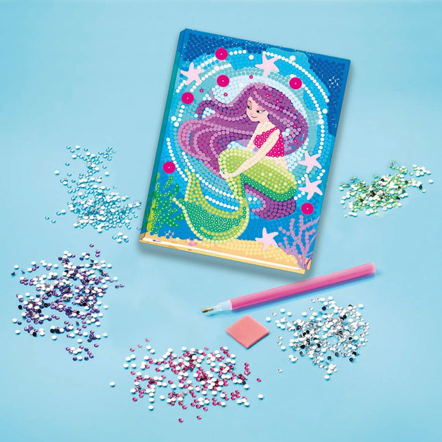 Zeemeermin Knutselset Diamond Painting Notitieboek - Partywinkel - 8714274079731