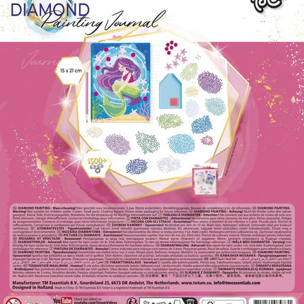 Zeemeermin Knutselset Diamond Painting Notitieboek - Partywinkel - 8714274079731