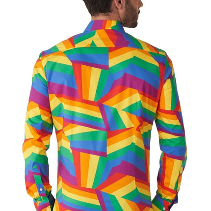 Zig Zag Regenboog Overhemd Heren OppoSuits van OppoSuits koop je bij Partywinkel