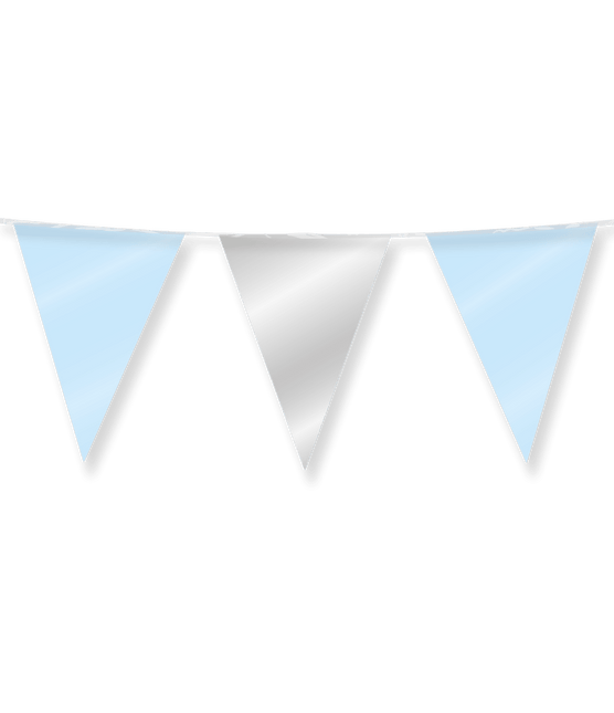 Zilver Blauwe Slinger Metallic 10m van Paper Dreams koop je bij Partywinkel