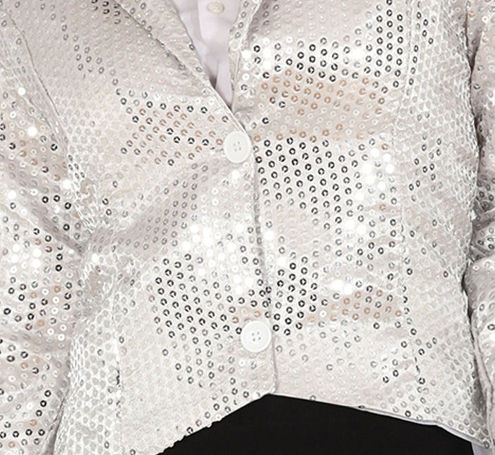 Zilveren Blazer Dames Pailletten - Partywinkel - 8434077889671